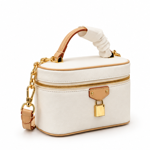 Elegant Structured Vanity Crossbody Handbag Purse-1