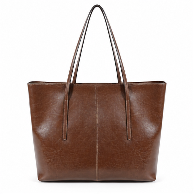Coffee Brown Classic Everyday Shopper Tote-4