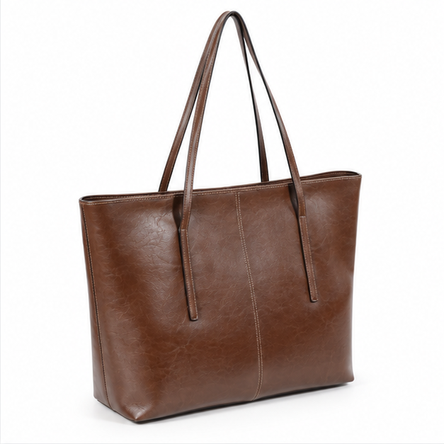 Coffee Brown Classic Everyday Shopper Tote-1