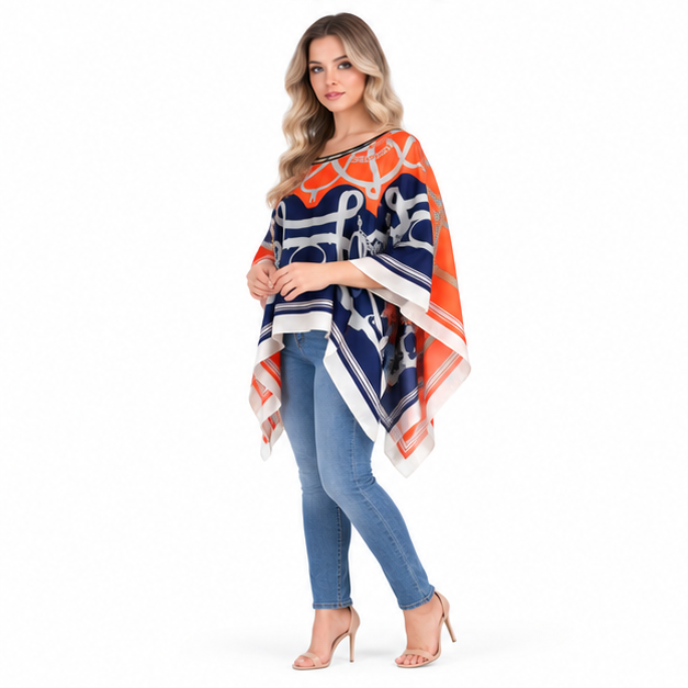 Elegant Multicolor Geometric Print Kaftan Top-2