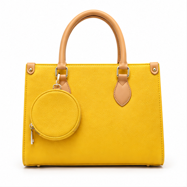 Sunshine Textured Tote With Coin Pouch-4
