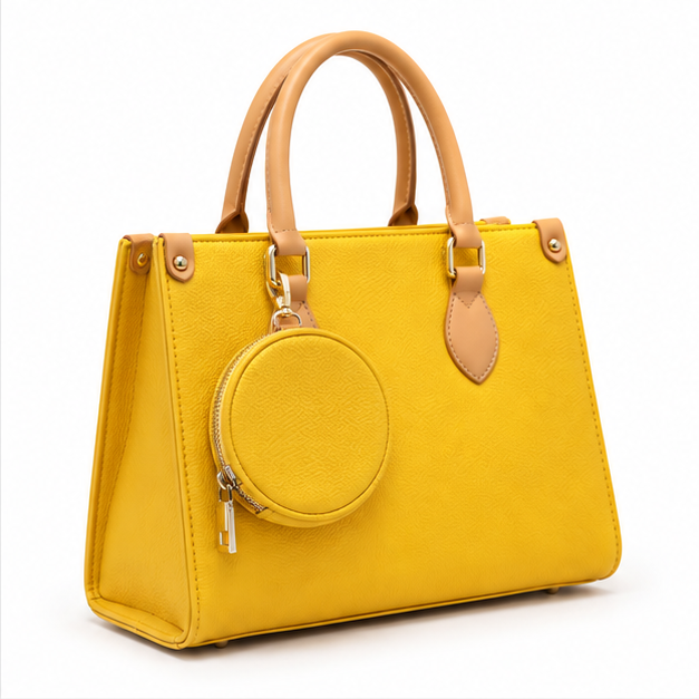 Sunshine Textured Tote With Coin Pouch-1