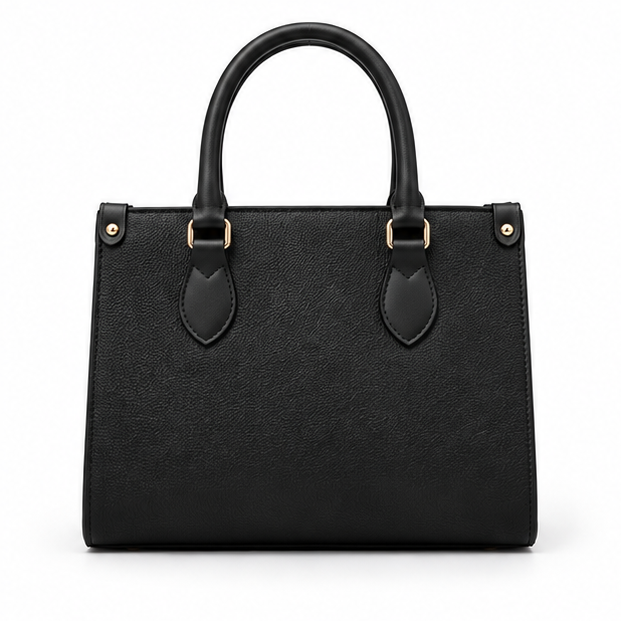 Elegant Black Structured Coin Pouch Handbag-2