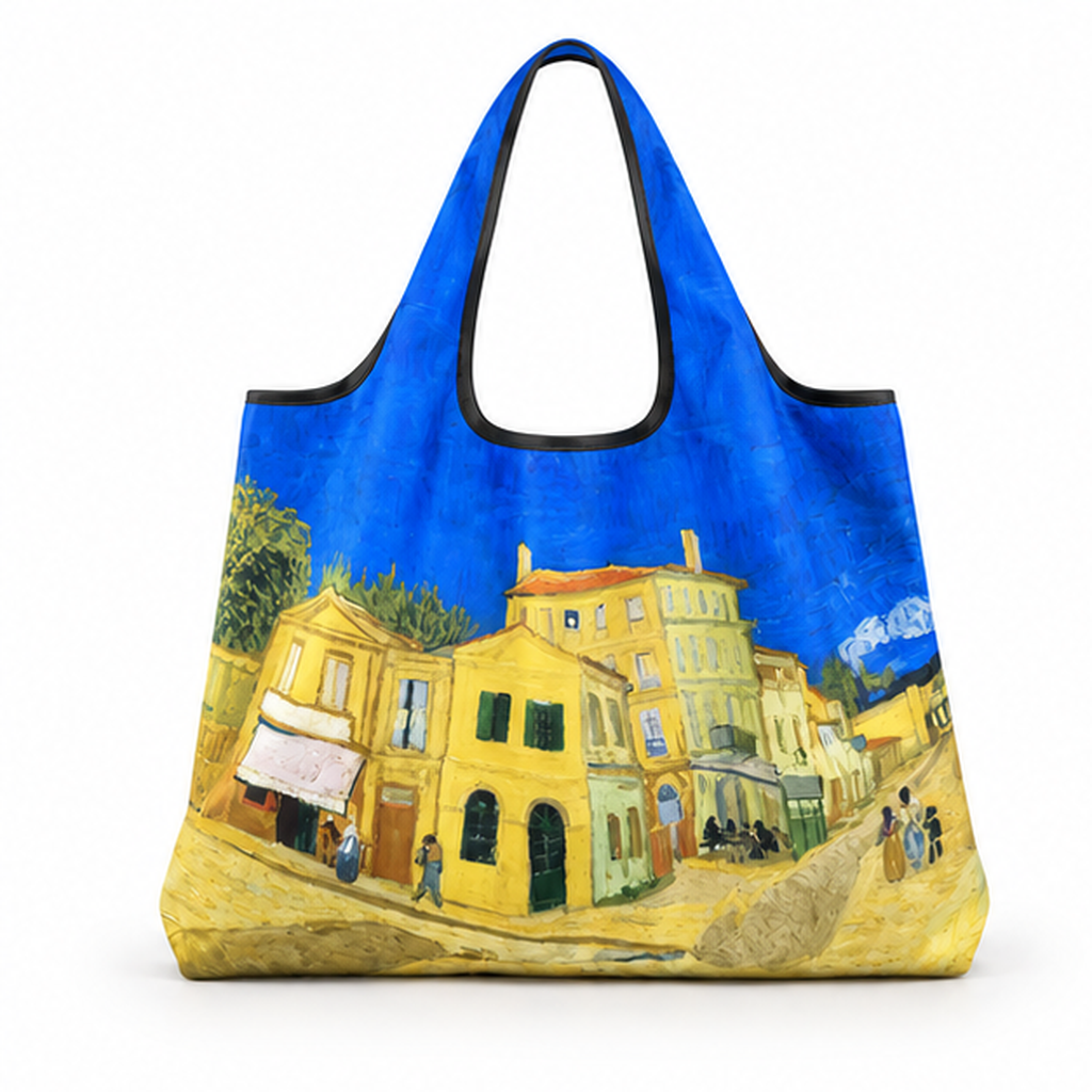 Artistic European Street Print Tote Bag-4