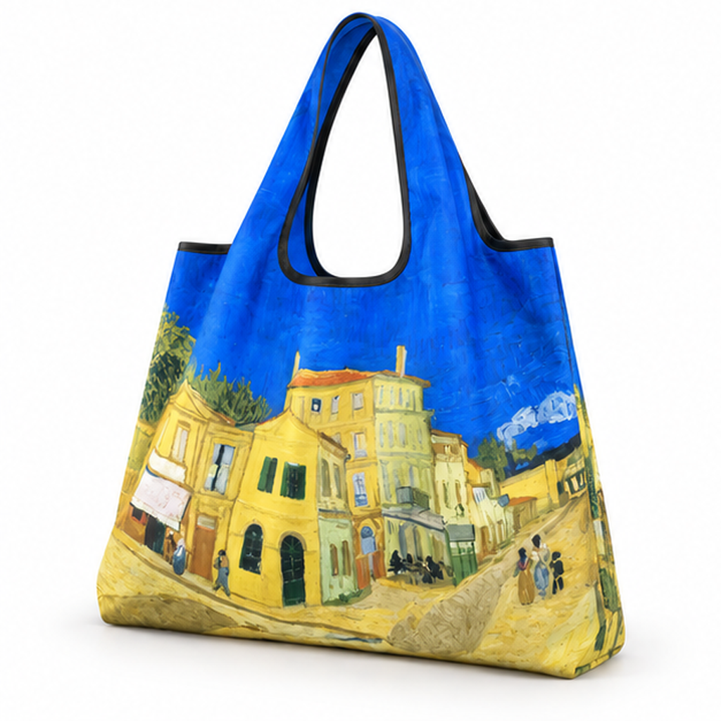 Artistic European Street Print Tote Bag-3