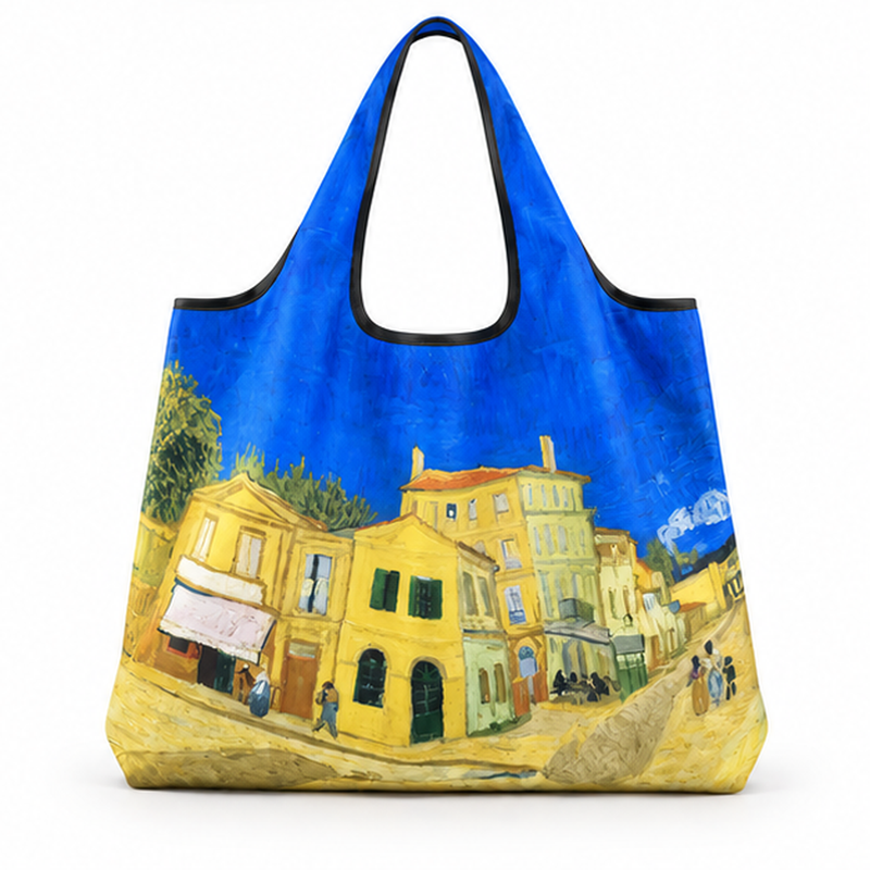 Artistic European Street Print Tote Bag-2