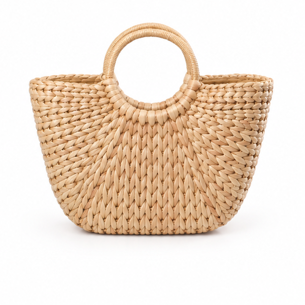 Colorful Pom Pom Woven Straw Tote-2