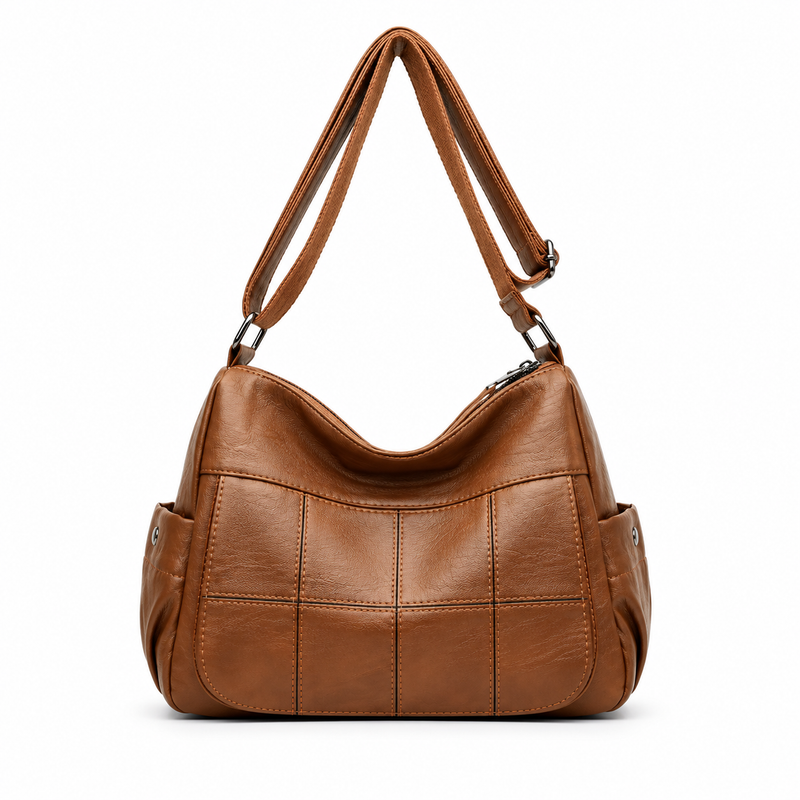 Classic Brown Multi Pocket Crossbody Bag-2