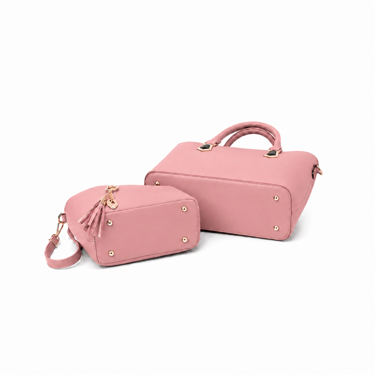 2-Piece Dusty Rose Handbag Set-4