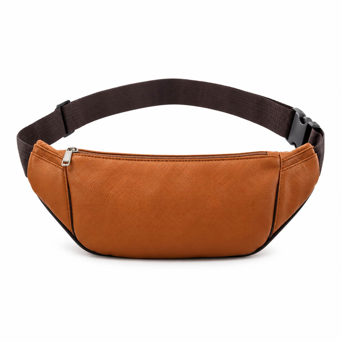 Caramel Brown Multi Pocket Waist Bag-2