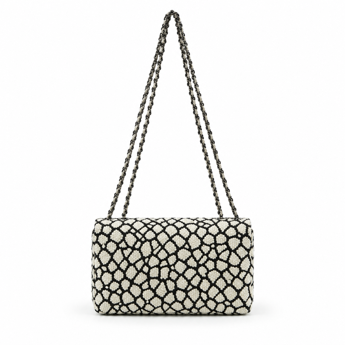 Textured Chain Strap Flap Shoulder Bag-3