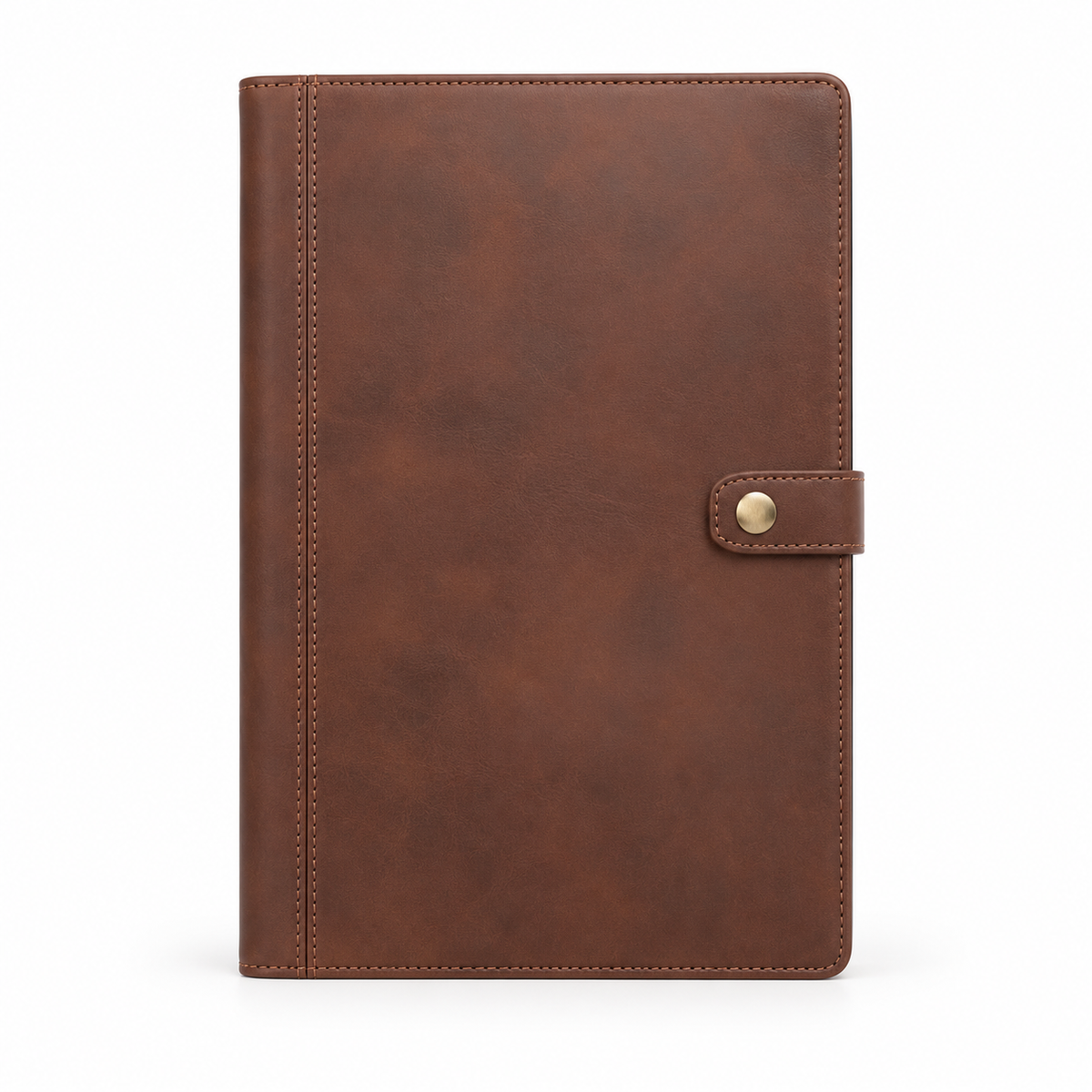 Brown Tablet Folio With Snap Closure-3
