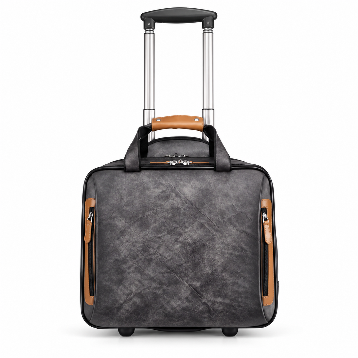 Charcoal Rolling Business Bag With Wheels-4