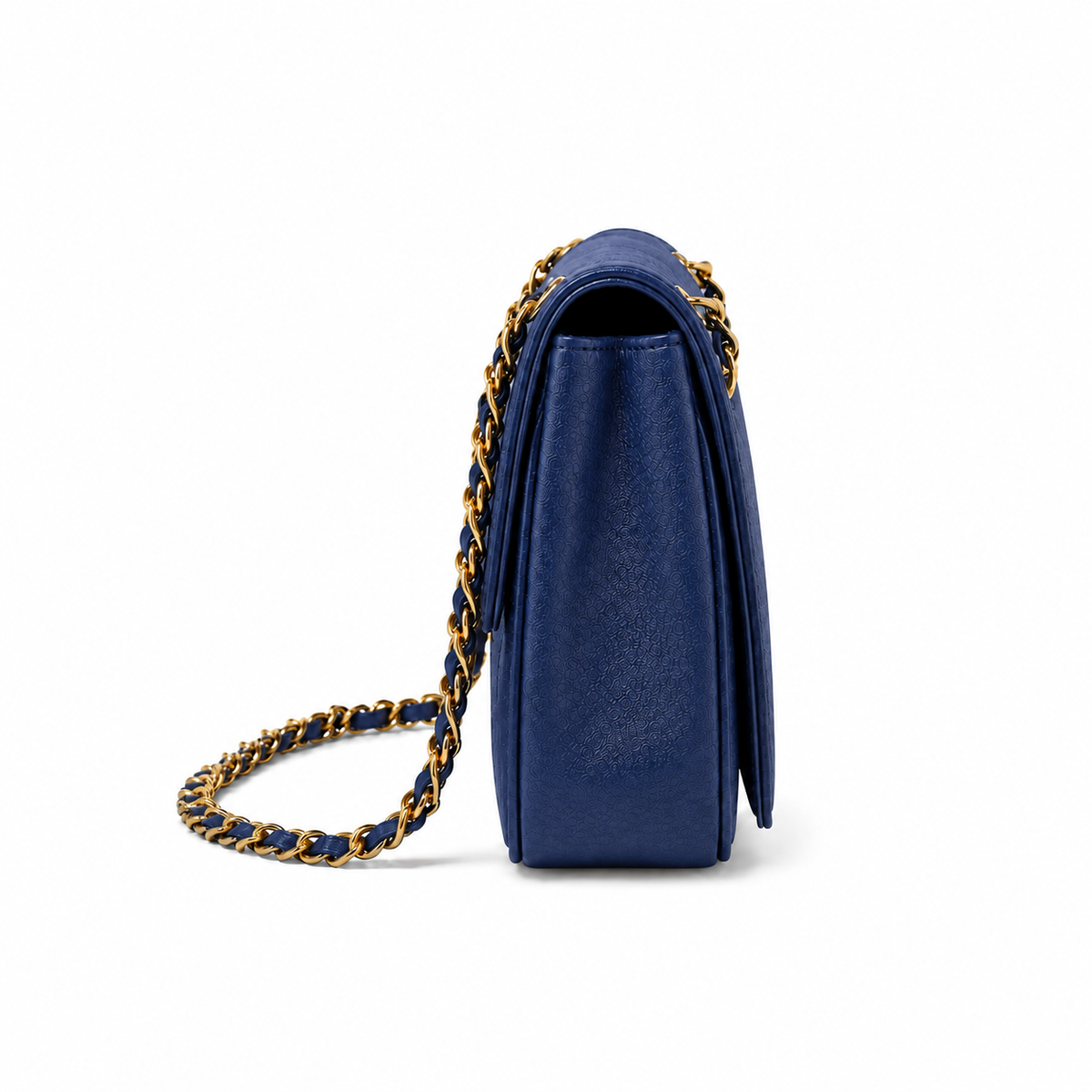Deep Blue Chain Strap Shoulder Bag-3