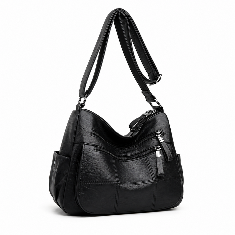 Classic Black Multi Pocket Crossbody Bag-1