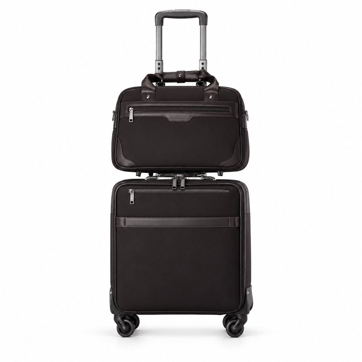 Classic Black Trolley And Tote Set-4