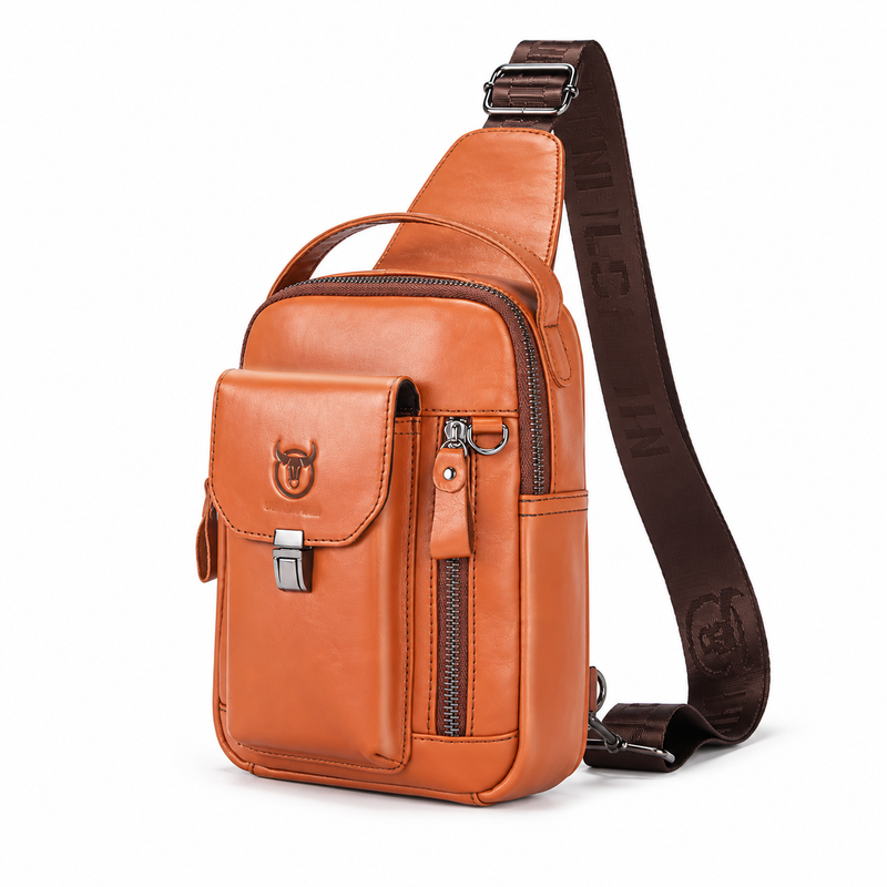 Classic Cognac Brown Everyday Sling Bag-3