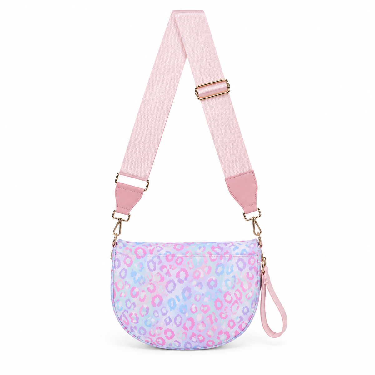 Pastel Leopard Print Sling Crossbody Bag-4
