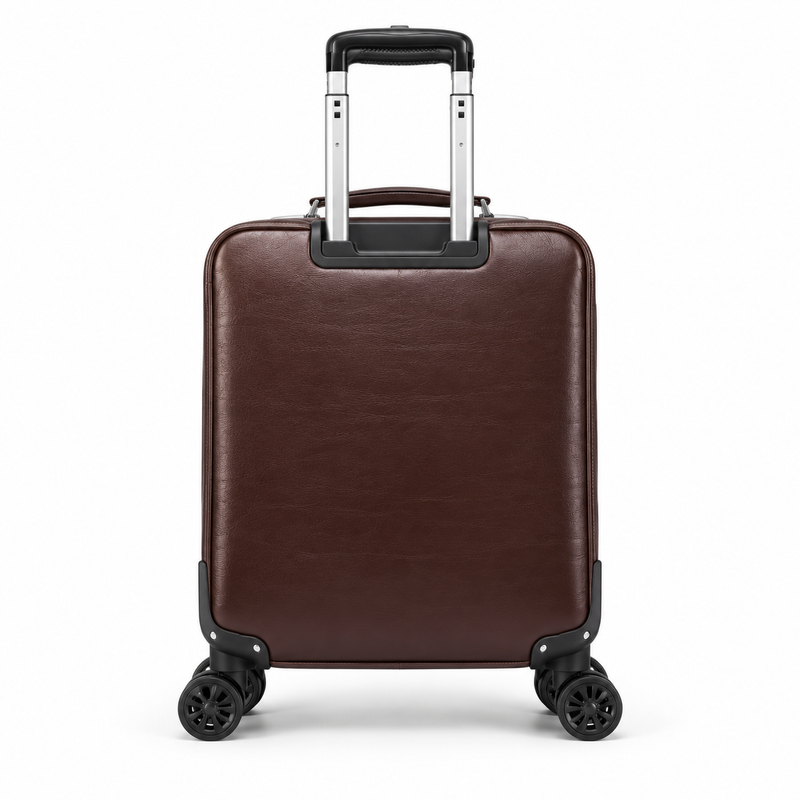 Classic Brown Spinner Trolley Travel Suitcase-2