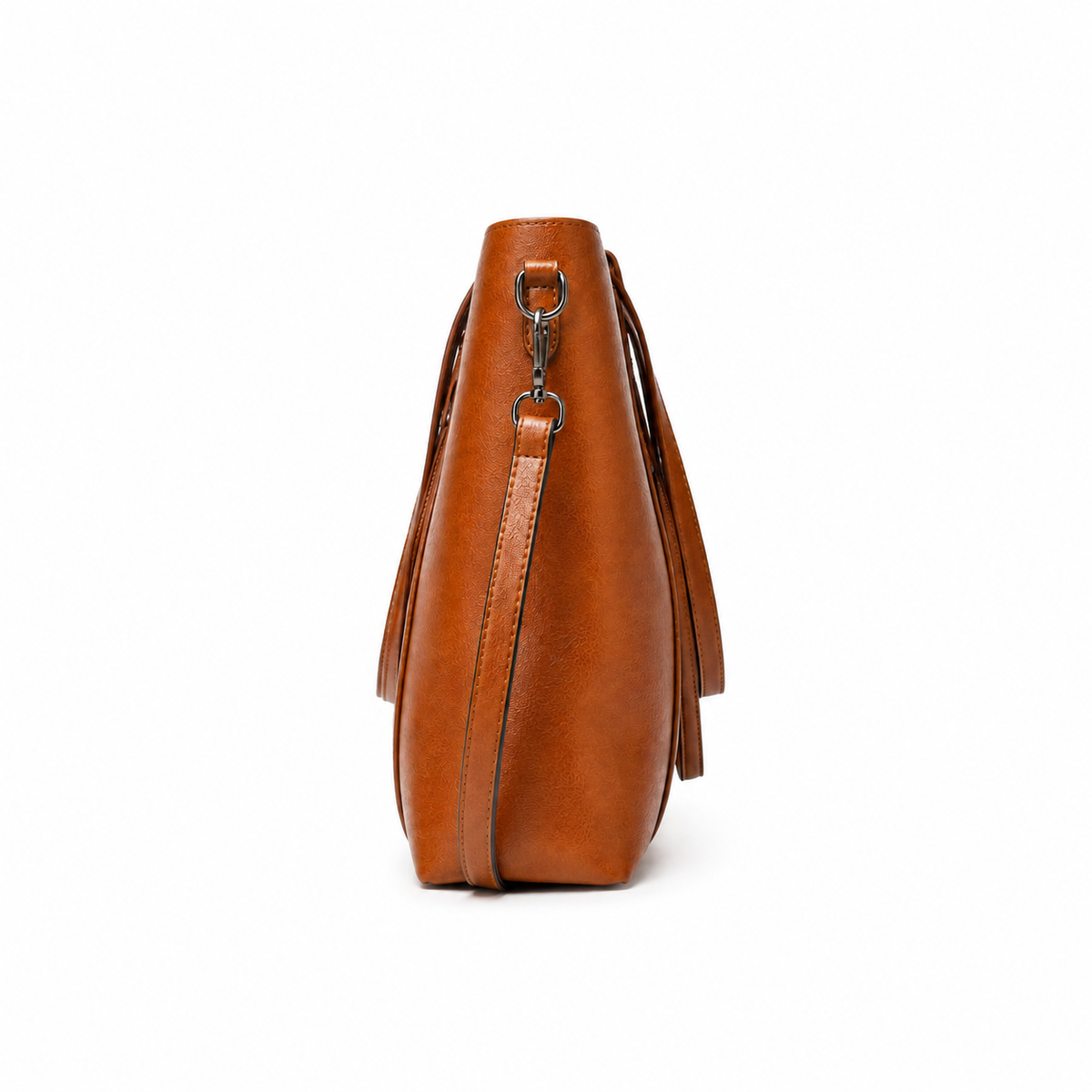 Vintage Leather Bag with Detachable Shoulder Strap-3