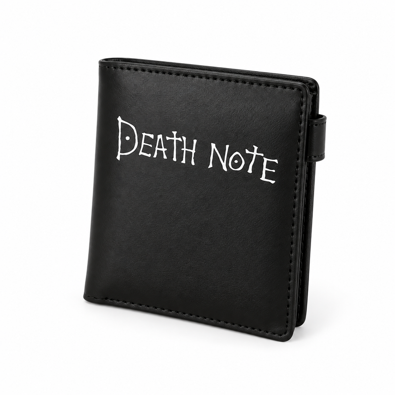 Black Death Note Compact Bifold Wallet-3