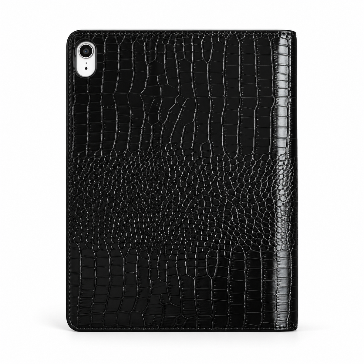 Black Crocodile Textured Tablet Folio Case-2