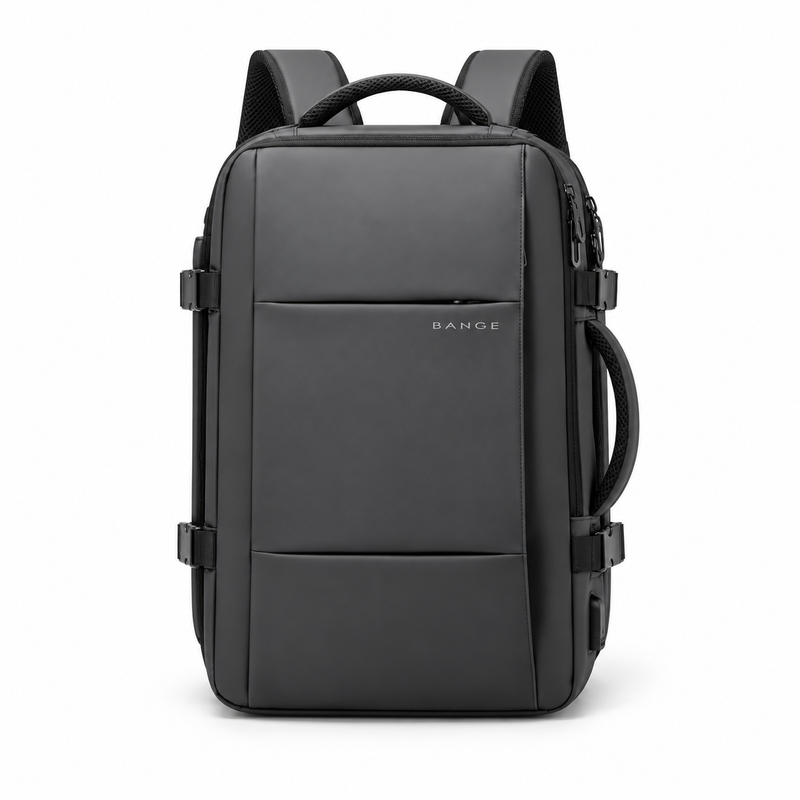 Grey Multi Compartment Travel Camera Backpack-4