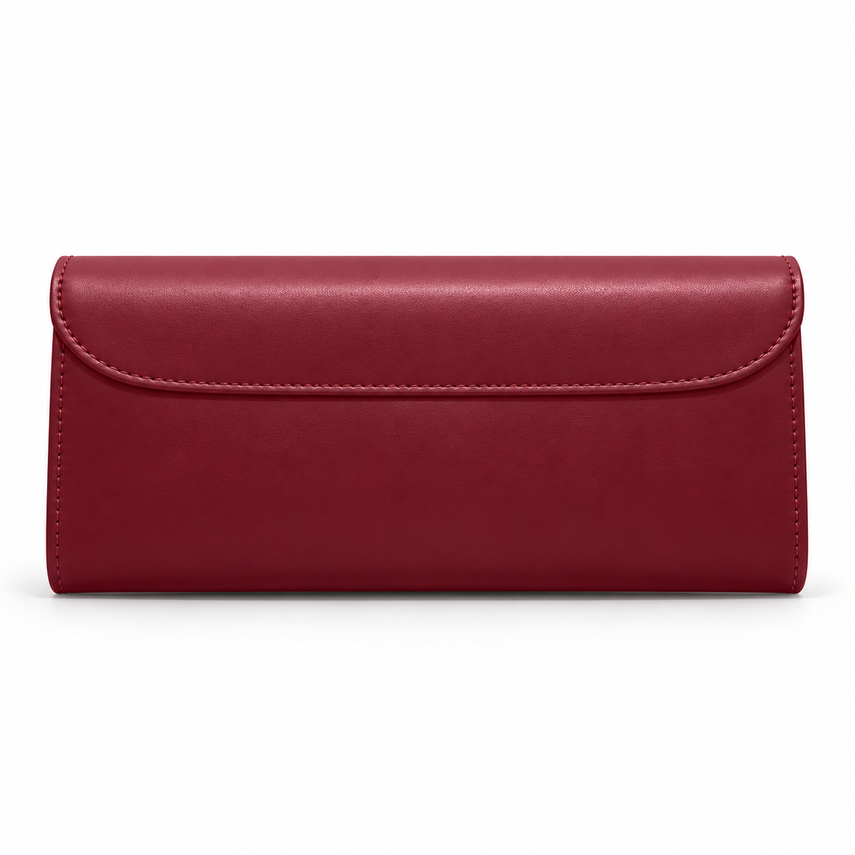 Burgundy Evening Clutch With Golden Accent-2