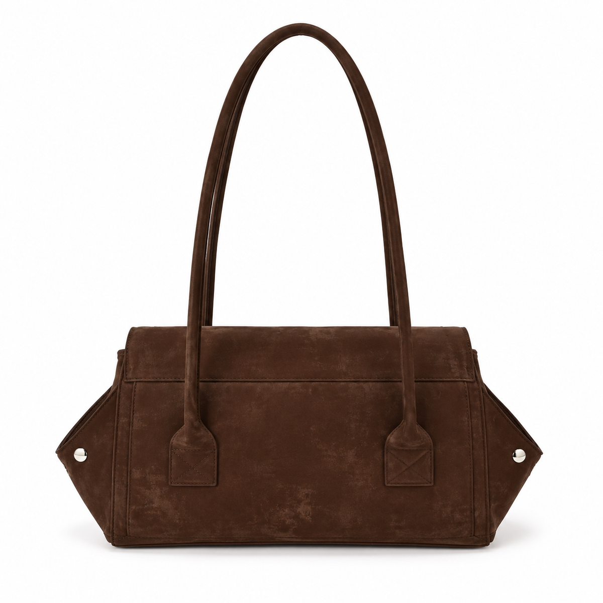 Vintage Brown Star Studded Shoulder Bag