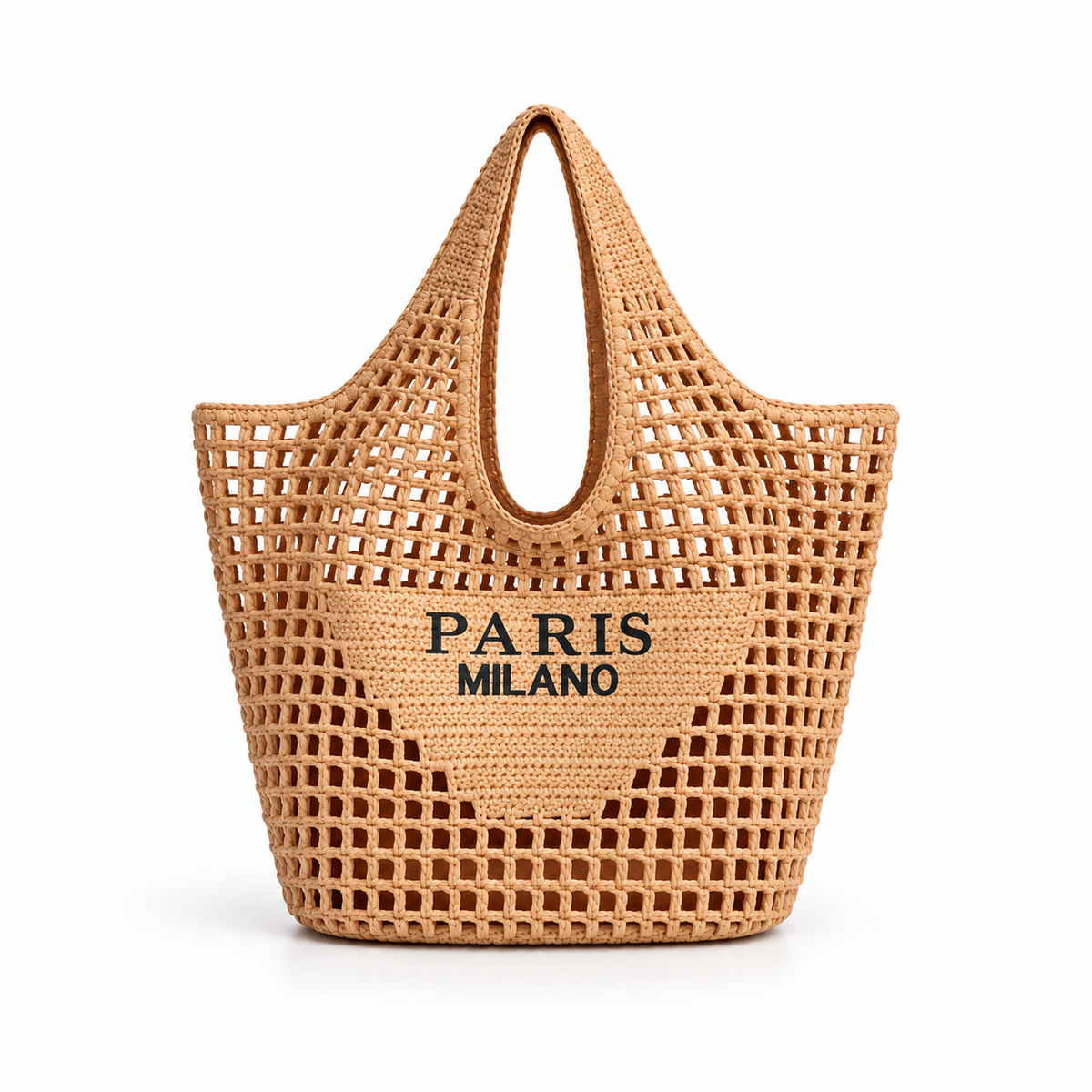 Paris Milano Open Weave Crochet Tote-3