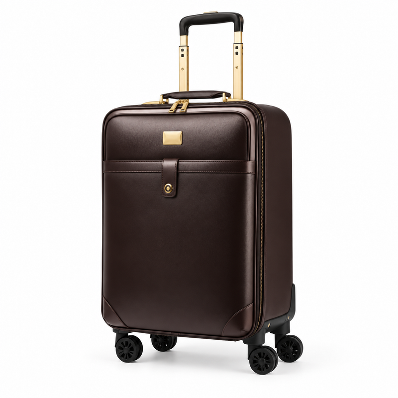 Elegant Coffee Rolling Suitcase With Wheels-4