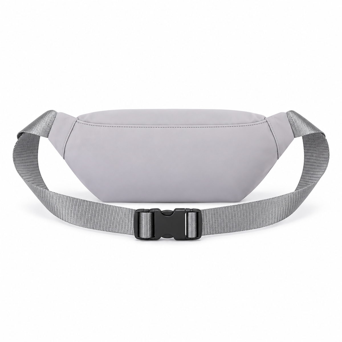 Elegant Gray Waist Bag Gold Details-2