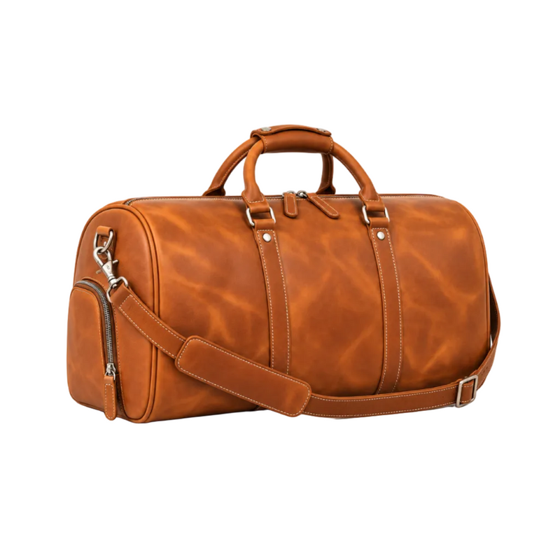 Light Brown Classic Weekend Travel Duffel-1