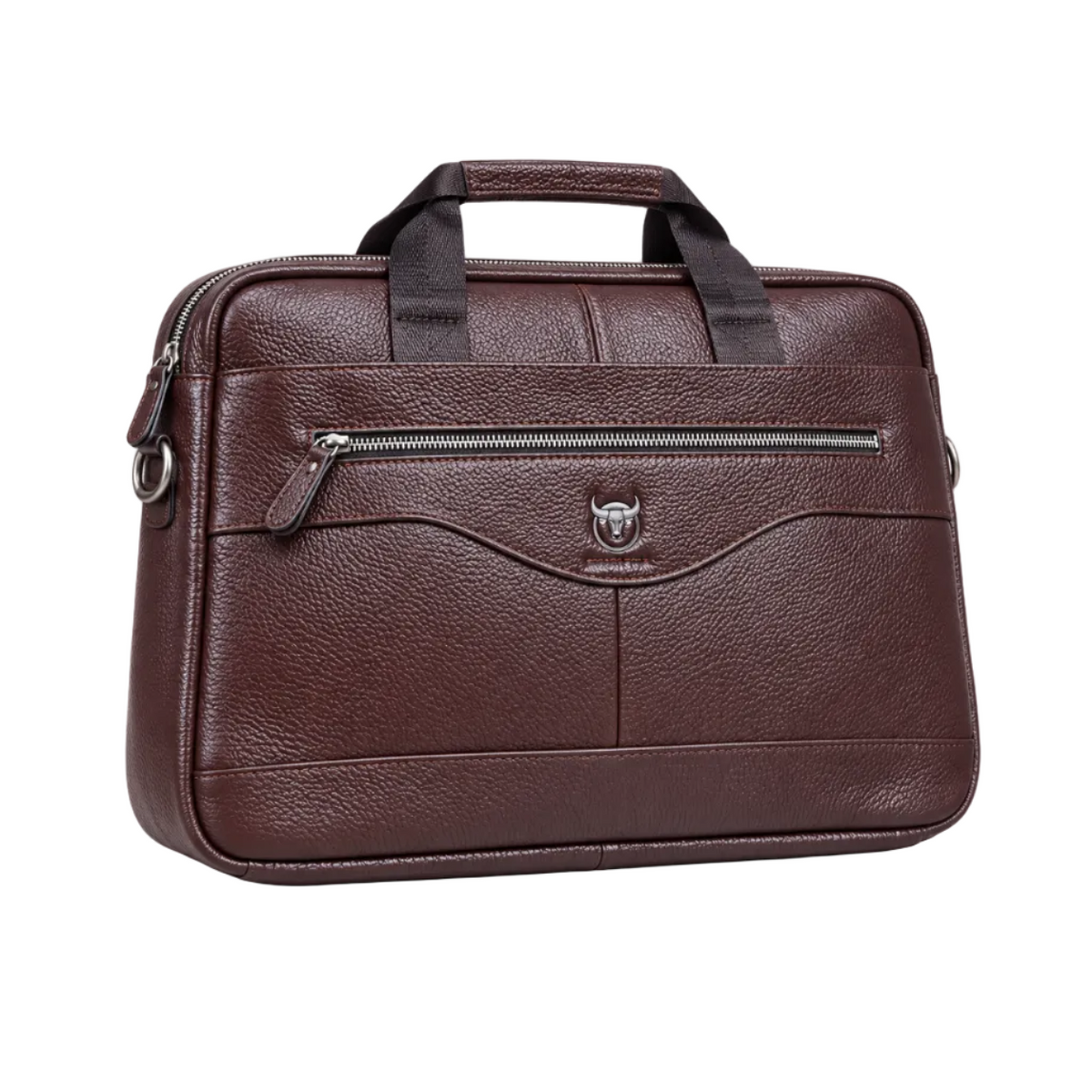 Classic Brown Leather Business Office Briefcase