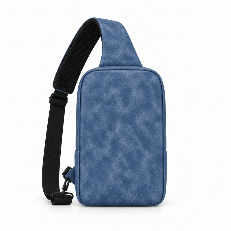 Blue Vintage Style Crossbody Sling Bag-2