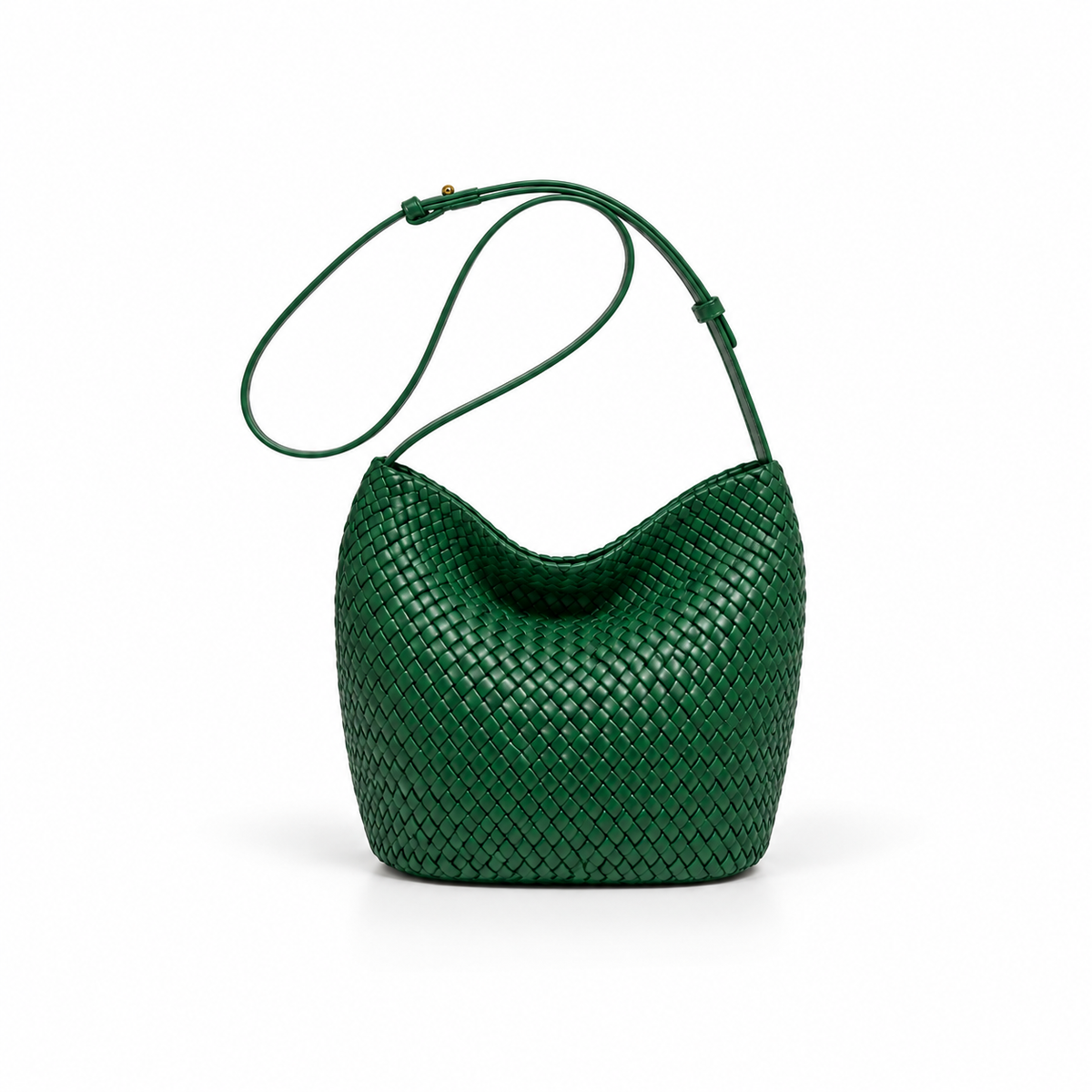 Emerald Woven Slouchy Shoulder Hobo Bag-3