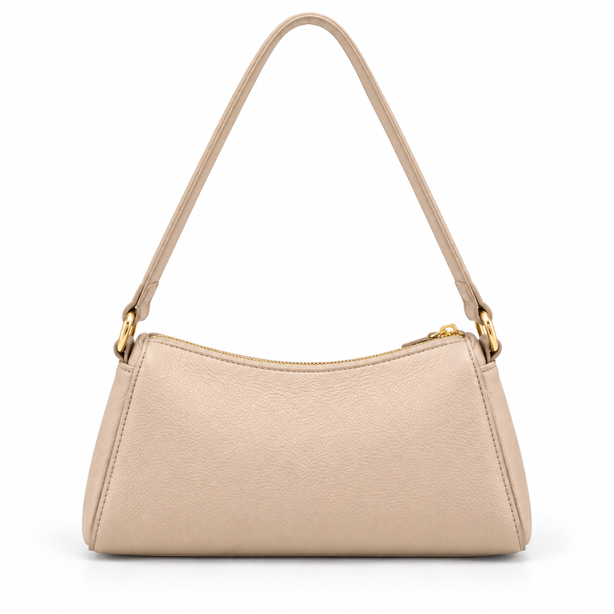 Milk Apricot Textured Shoulder Bag Handbag-4