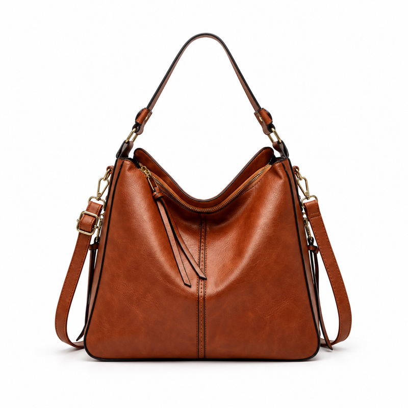 Vintage Brown Hobo Shoulder Crossbody Bag-4
