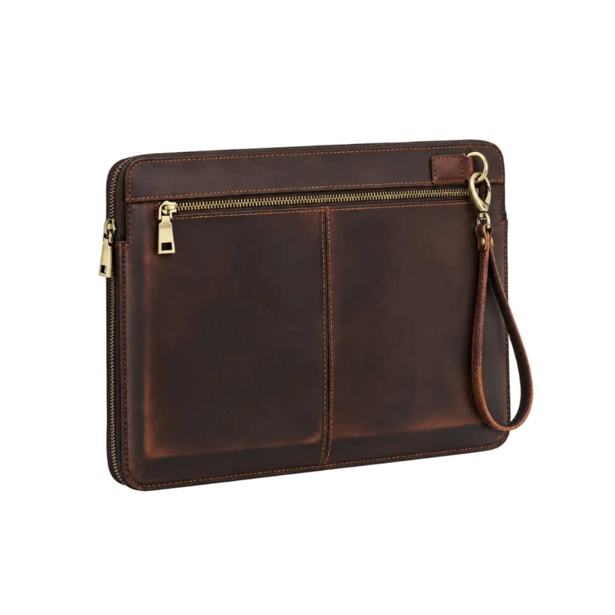 Classic Brown Leather MacBook Sleeve Case
