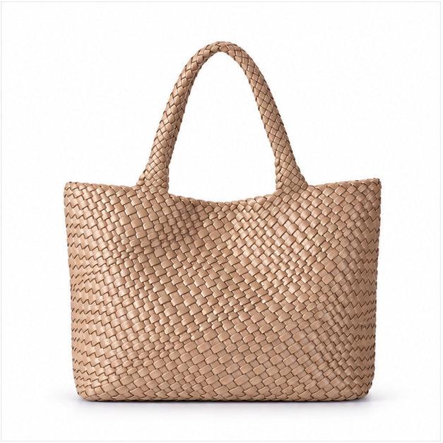 Apricot Woven Everyday Carry Tote Bag-4