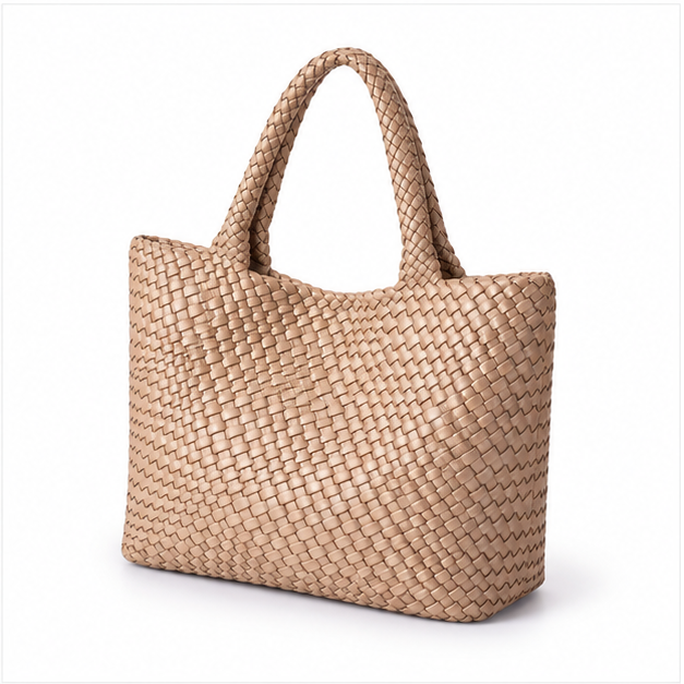 Apricot Woven Everyday Carry Tote Bag-3