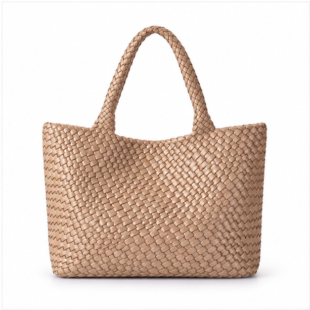 Apricot Woven Everyday Carry Tote Bag-2