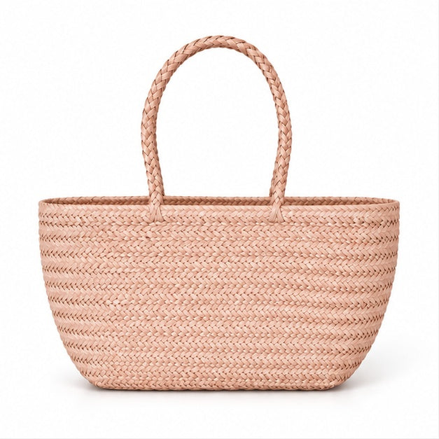 Elegant Woven Straw Everyday Tote Bag-4