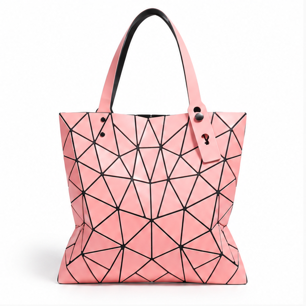 Geometric Mosaic Pink Everyday Tote Bag-4