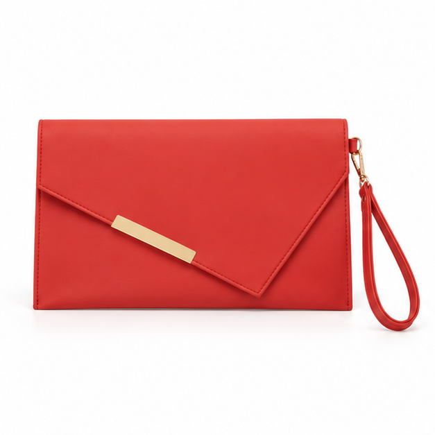 Red Envelope Clutch Wristlet Evening Bag-4