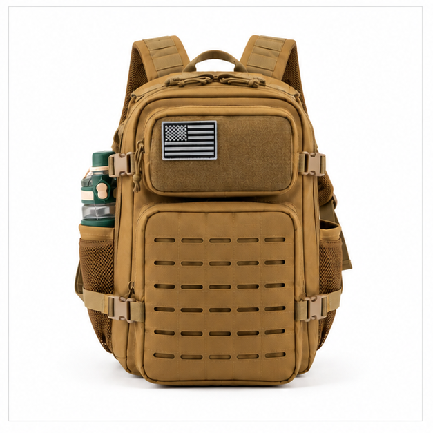 Khaki 25L Tactical Outdoor Military Backpack-4