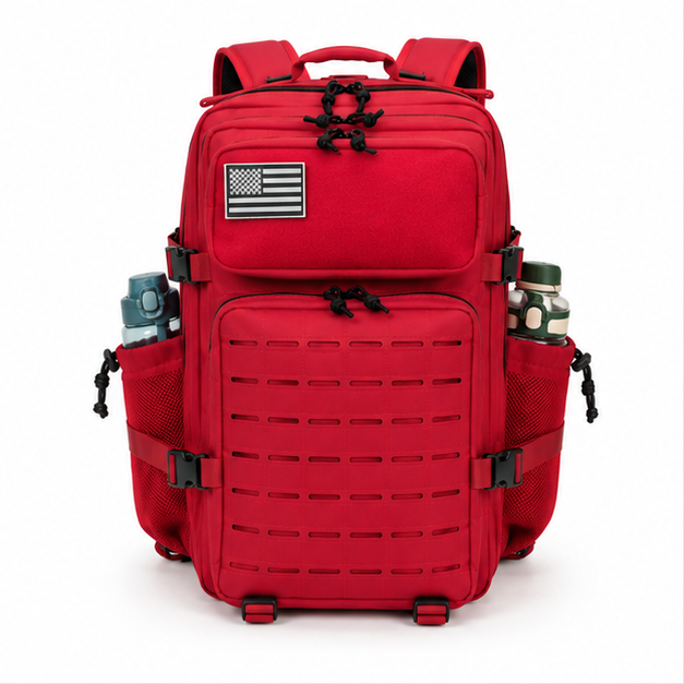 Red Tactical MOLLE Outdoor Travel Backpack-4
