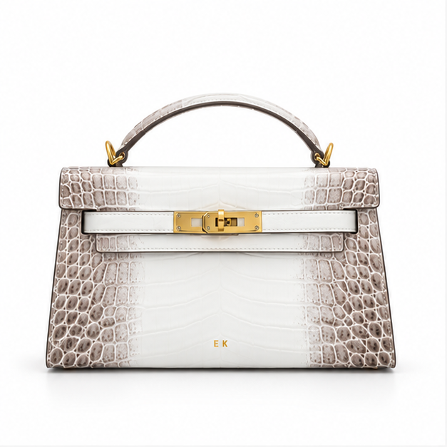 Elegant Crocodile Embossed Top Handle Handbag-4