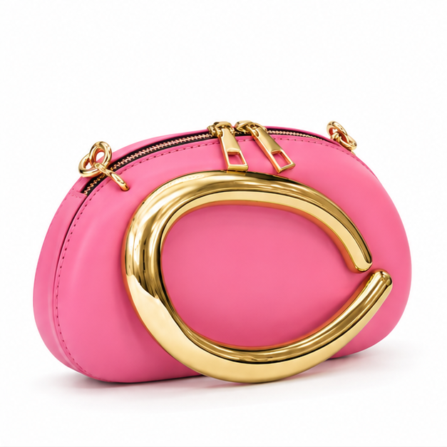 Pink Gold Accent Mini Clutch Bag-1