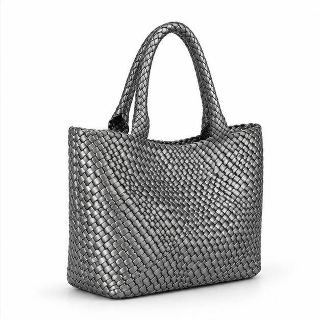 Metallic Woven Everyday Carry Tote Bag-1